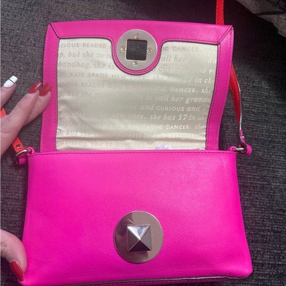 Kate Spade New York Pink Leather Turnlock Flap Crossbody Bag - Picture 9 of 13